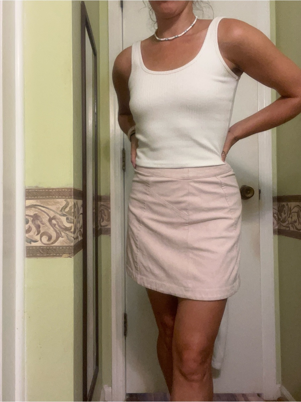 Abercrombie & Fitch blush pink mini skirt in a size 0